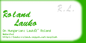 roland lauko business card